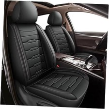 2 Front Black Car Seat Cover Custom Fit for Ford Front Seat 2 Seats Black Line
