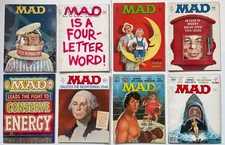 Mad Magazine #153 163 164 167 168 181 194 204. Lot of 8! FREE S/H! All Unfolded!