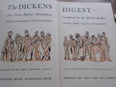 DICKENS DIGEST David Copperfield Pickwick Papers Oliver Twist Martin Chuzzlewit