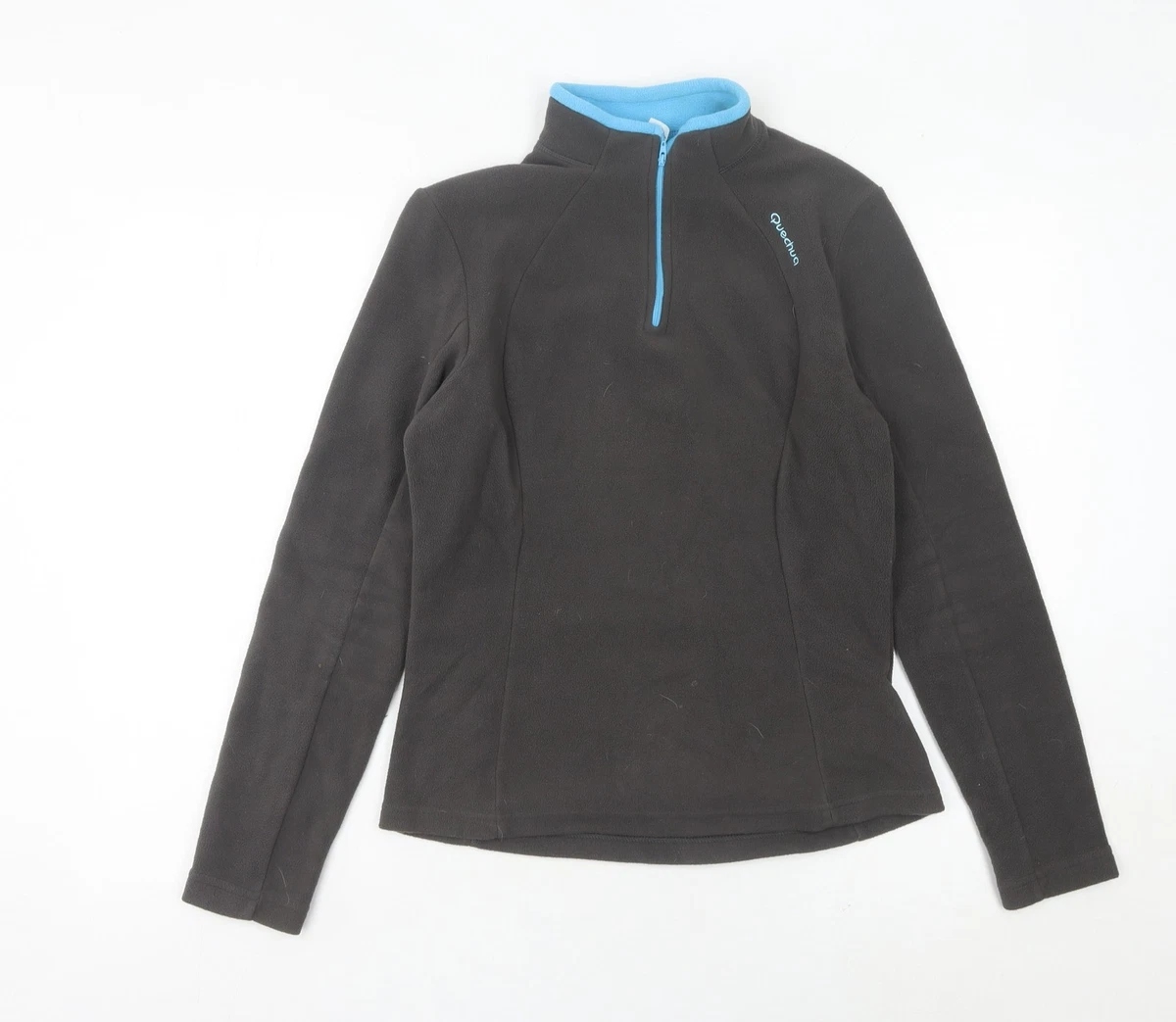 Sweat En Polaire Douce Vert Foncé À Rayures Et Quart De | Athleisure