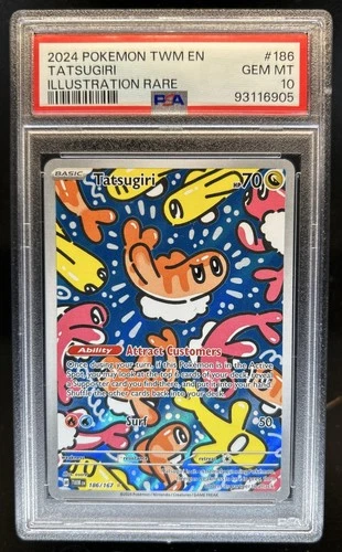 2024 Pokemon Twilight Masquerade Tatsugiri Illustration Rare #186/167 PSA 10