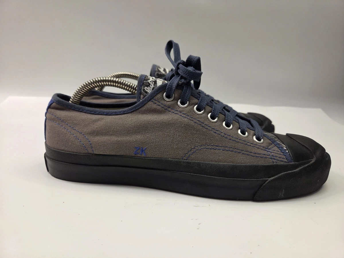 Converse Jack Purcell niedrige Turnschuhe Canvas Grafikdruck Herren 8 Damen 9,5