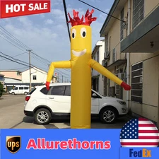 10FT Inflatable Tube Yellow Wind Dancer Air Puppet Sky Wavy Man For Shop/Mall