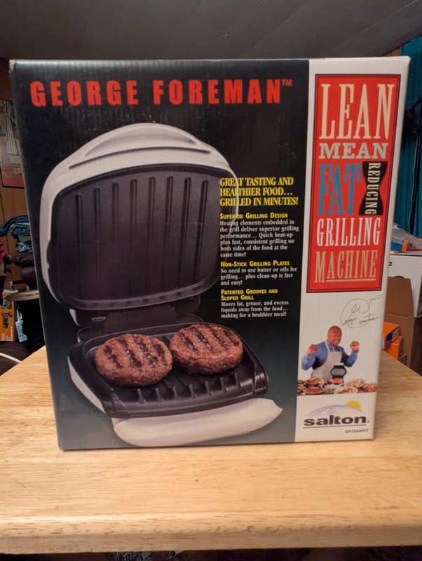 George Foreman GR10AWHT Contact Grill Non-Stick 120V White 10in