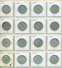 LOT OF 16 DIFFERENT FRANKLIN HALF DOLLARS