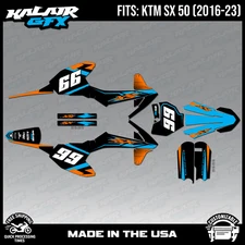Graphics Kit for KTM 50SX SX50 50 SX (2016-2023) Bold Series - Cyan