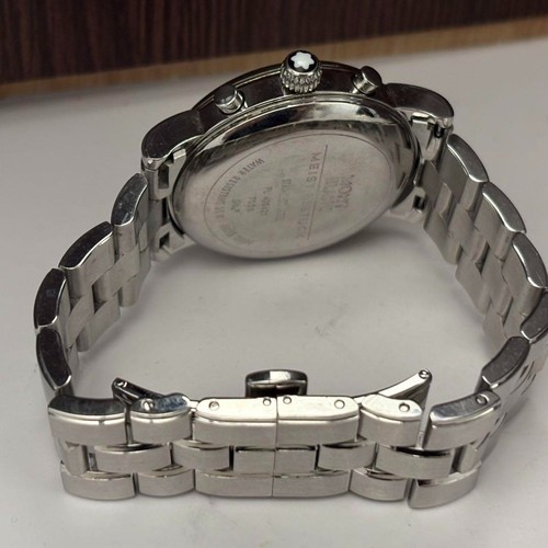 MONTBLANC Meisterstück 7038 Quartz Chronograph Uhr 34mm 16,5cm funktioniert RAR - Bild 8 von 10