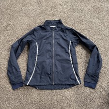 Athleta Medium Windbreaker leichte Damenjacke gebraucht, in einwandfreiem Zustand marineblau grau