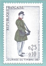 timbres France neufs entier, carte journée du timbre 1967