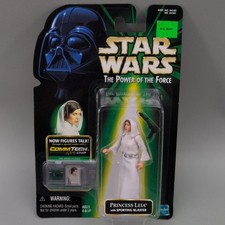 Vintage Kenner Star Wars POTF Princess Leia Figure Toy 1999 CommTech Blaster