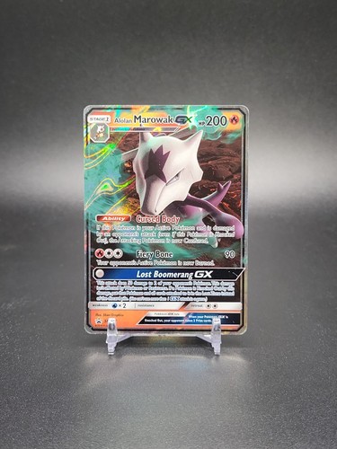 Alolan Marowak GX SM187 Sun Moon Promo Pokemon Card Holo MP/HP