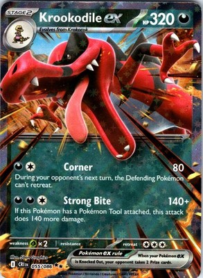 Krookodile ex Holo Double Rare ME04: Chaos Rising 055/086 NM