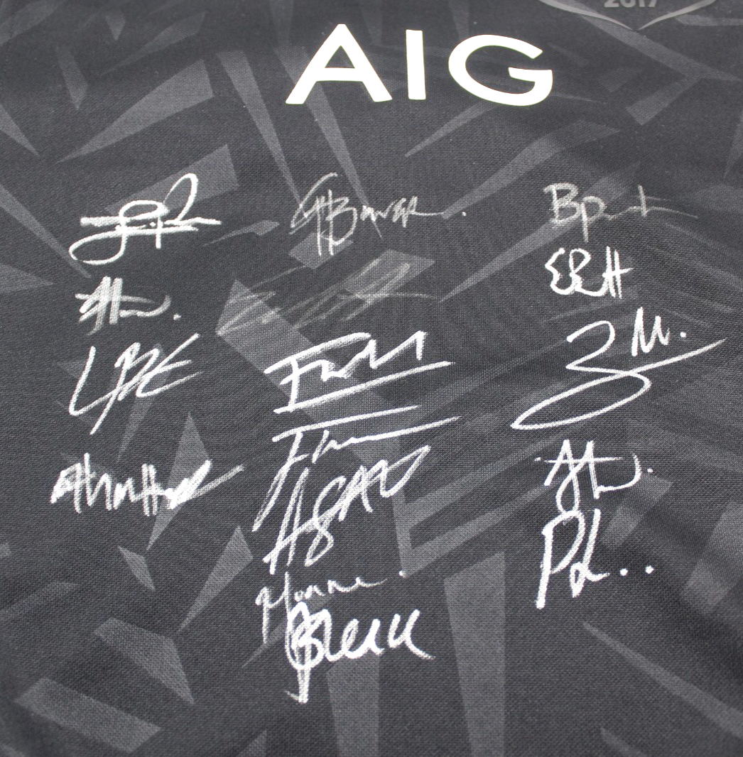 2025-26 New Zealand All Blacks Signed Adidas Rugby Jersey Brand