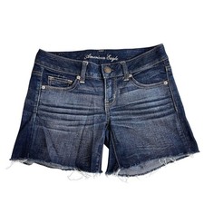 American Eagle Outfitters Hi-Rise Cutoff Distressed Denim Shorts Blue Size 4