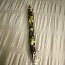 Handmade Beaded Ballpoint Pen Black Gold Tone Beads, MPN Does Not Apply