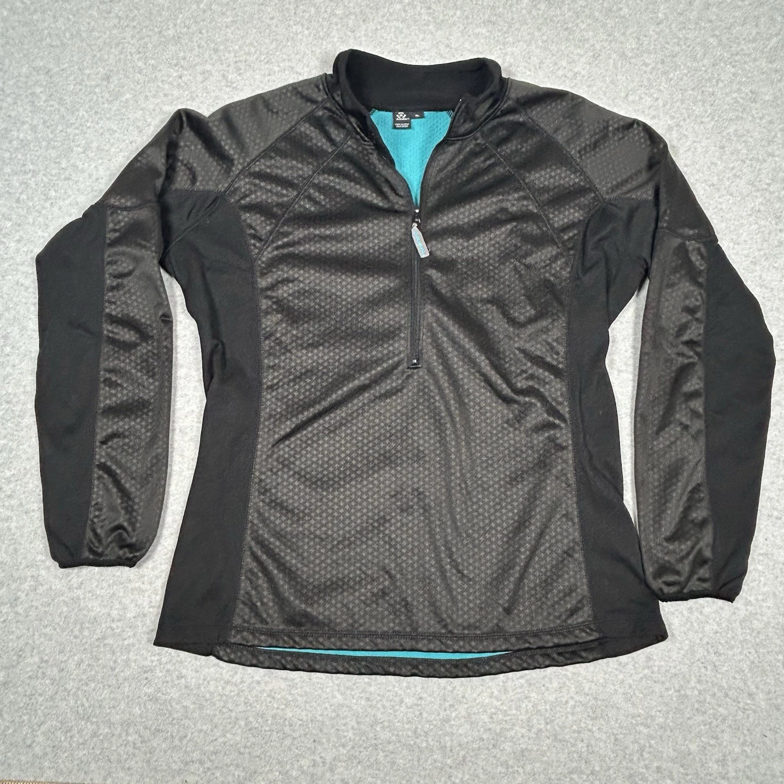 Axial Jacket Mens XL Black Blue Softshell Full Zip Athletic Outdoor Performance