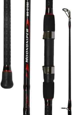 Surf Casting Fishing Rod 2-Piece Graphite Travel Solid Carbon Fiber Cast Pole