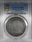 1800 Draped Bust Dollar Pcgs Genuine Repaired G Details Americai Variety