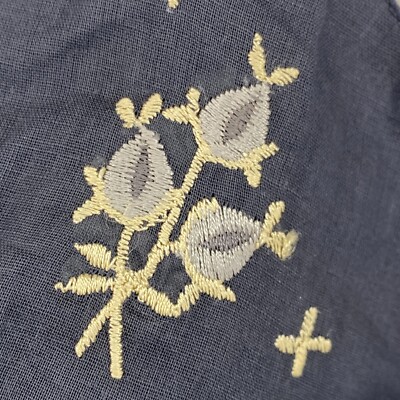 FRENCH CONNECTION Dress 6 Floral Embroidered Cami Slip Mini Cotton Blue |  eBay