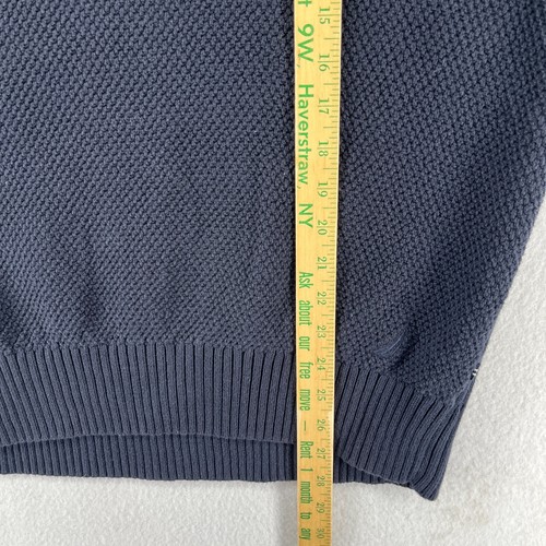 NAUTICA Pullover Herren L Schalkragen Thermo Ripppullover Pulli Baumwolle blau - Bild 12 von 13