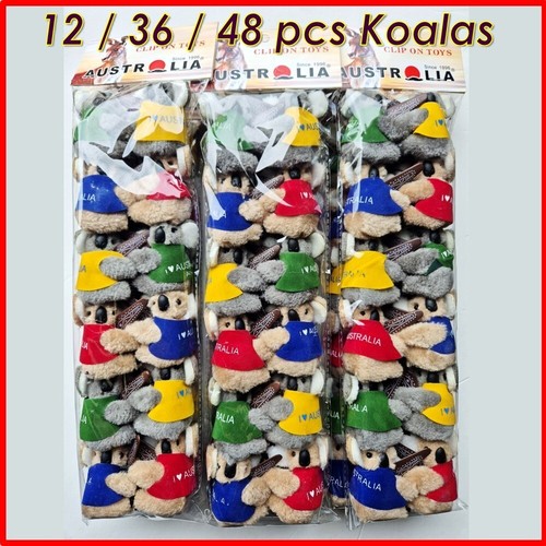 12-48pc Australian Souvenir mini Koala wt Boomerang Clip On Koalas Toy Australia - Picture 7 of 8