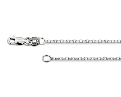 10K Gelbgold 6mm Diamantschliff Seil Kette Anhänger