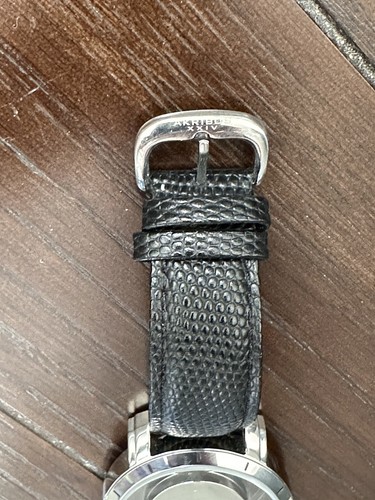 Akribos XXIV AK412SS Rare Unique Men's SILVER Swiss FLOATING BLACK Strap Watch - Picture 5 of 7