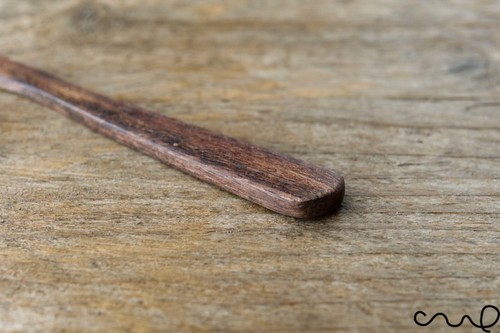 Handmade Wooden Butter Knife Dark Brown 19cm Cheese Jam Spreader Unique Gift - Picture 3 of 5