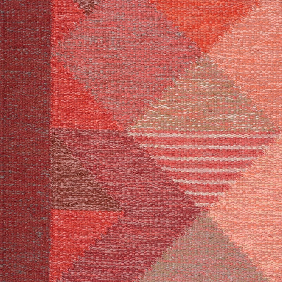 8x10 Vintage Scandinavian Swedish Kilim Flatweave Rug For  Bedroom - Image 3 of 3