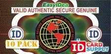 10 x Adhesive Holographic Overlay for Standard Size ID Cards | Valid Globe Desig