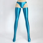 Women Sexy Glossy Thigh-Highs Stockings Spandex Stretch Shiny Opaque Long Socks