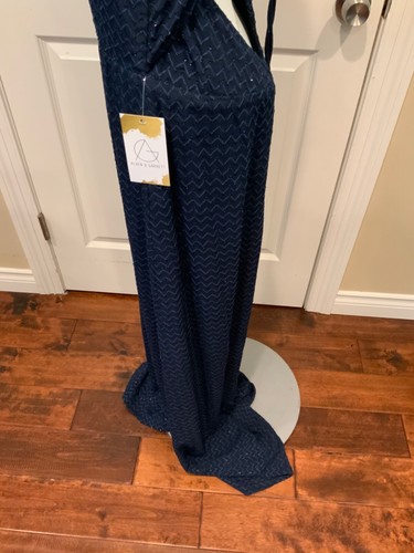 IntropiaCalypso St. Barth Hoss dunkelblau Midnight Pailletten Kleid Gr. 40 / 8 Neu mit Etikett! - Bild 8 von 12