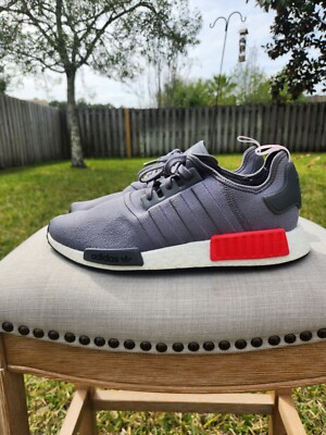 Adidas Mens Original NMD R1 Running Sneakers Grey/Black/White size 12