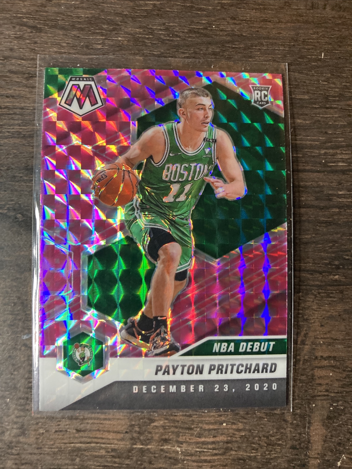 Payton Pritchard | 2020-21 Panini Mosaic | NBA Debut | Pink Camo | #269