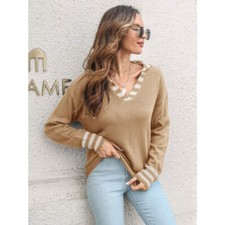 Johnny Collar Drop Shoulder Sweater