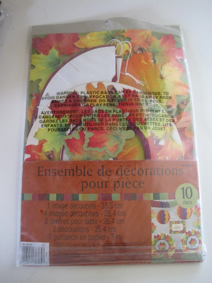 Набор для украшения комнаты осень урожай бумага AMSCAN вырезы кусочки гирлянды - Изображение 2 из 4