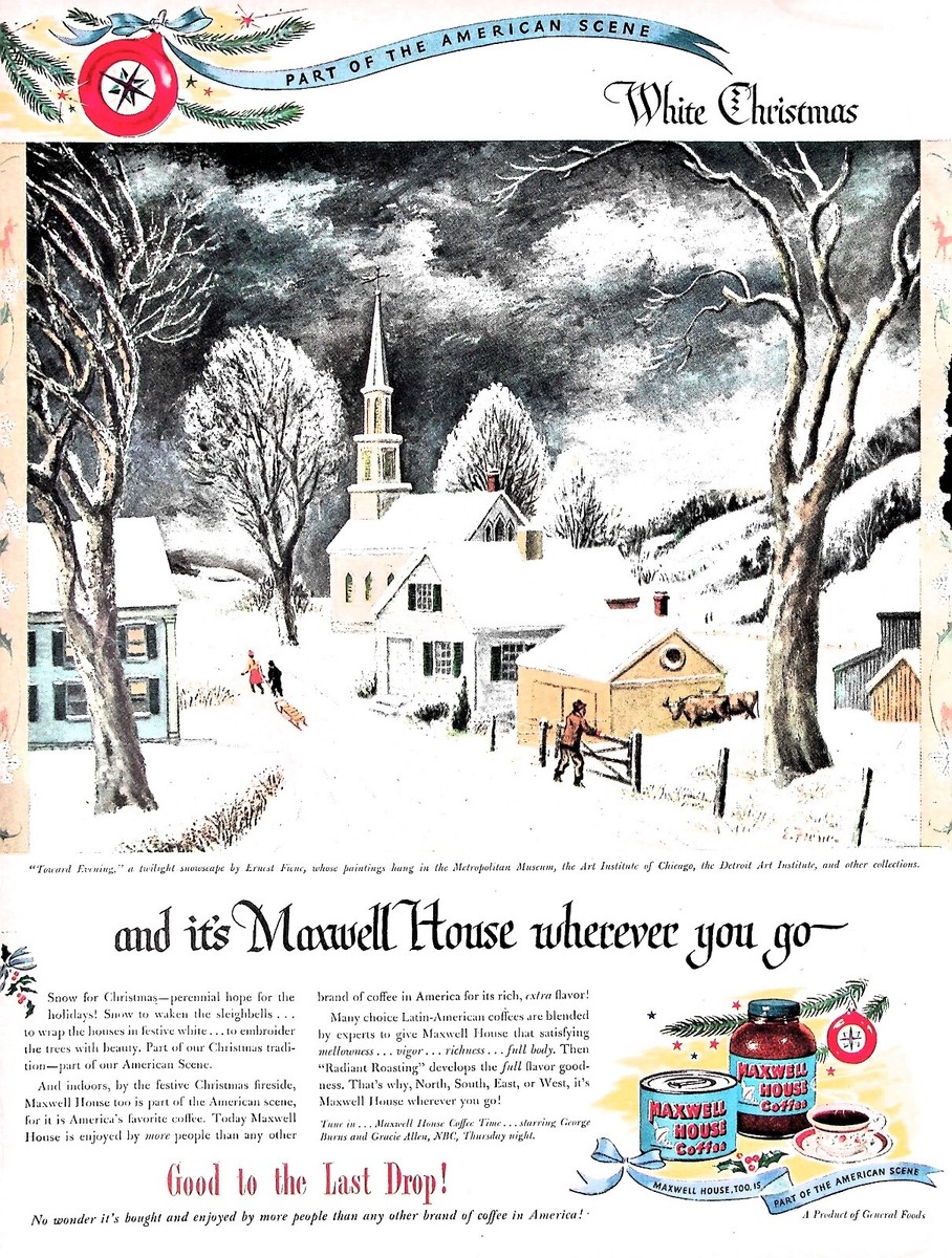 Original 1950s Maxwell House Coffee Ad: Part of American scene 