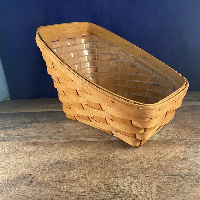 Longaberger 1994 Small Sleigh Slanted Fruit Vegetable Basket w/ Insert
