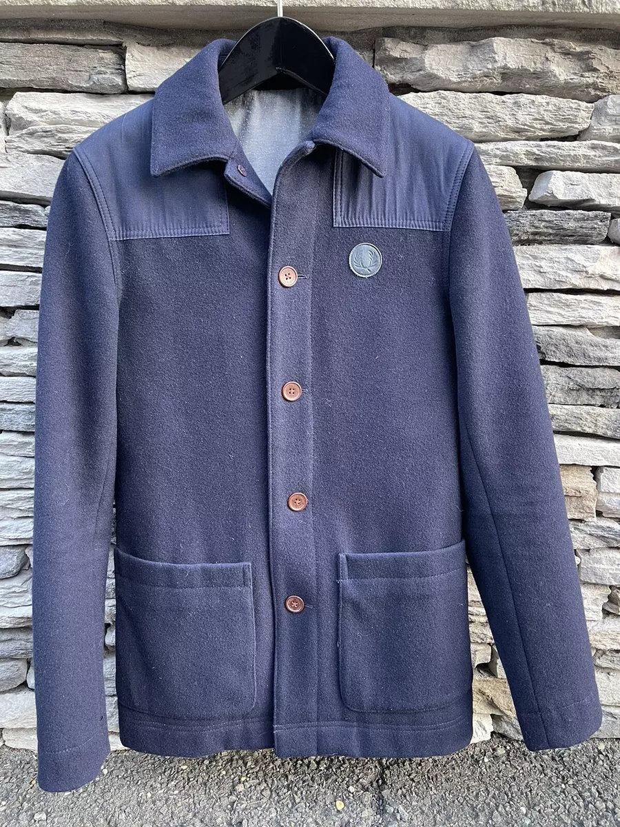 Fred Perry Rare Donkey Jacket XS Navy Skins Mods Suede heads Merc Sherman Brutus