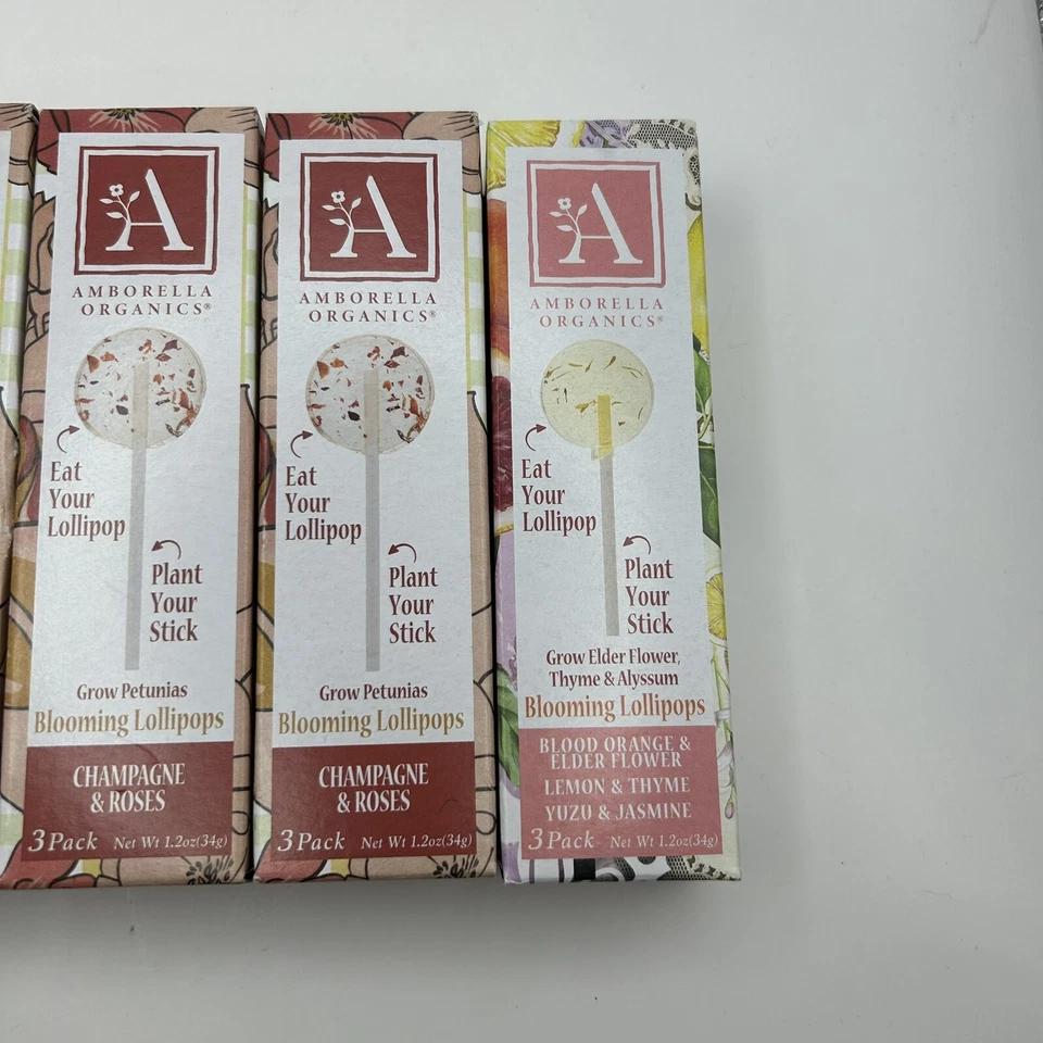 Amborella Organics Blooming Lollipops Lot Of 5 Boxes 15 Lollipops Total - Image 4 of 4