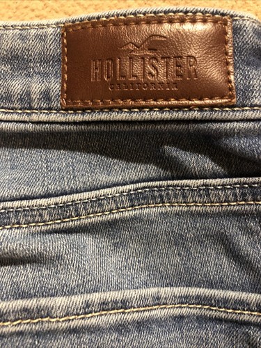 Hollister Women’s 0R High Rise Super Skinny Jeans Light Blue Wash Size W24 L28 - Picture 3 of 12