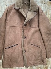 Womens Coat John Paterson Vintage Sheepskin Lambs Wool Leather Suede 42 Size 14
