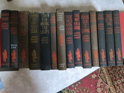 14 assorted pick from list, James Hadley Chase hardcover books...no jackets E73