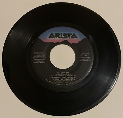 WHITNEY HOUSTON '' Didn't We Almost Have it All / Shock Me   45 Vinyl Record