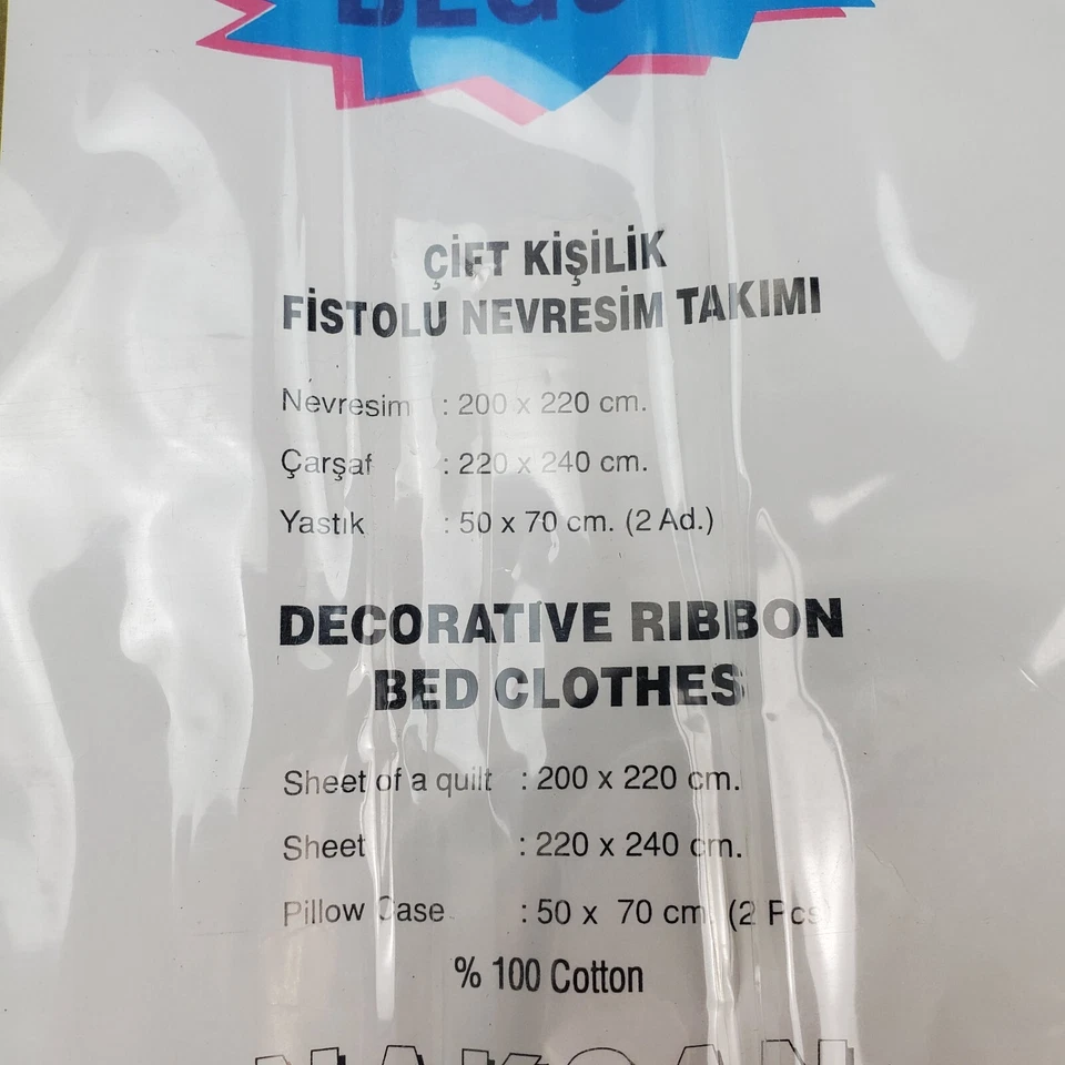 High Quality Turkish Quilt Coverlet Size FULL Sheet & 2 Pillowcases Set Cotton - Image 2 of 4