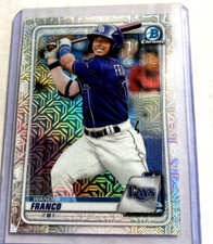 2020 Bowman Chrome #BCP-1- WANDER FRANCO Mojo Refractor SP Rookie RC Card.