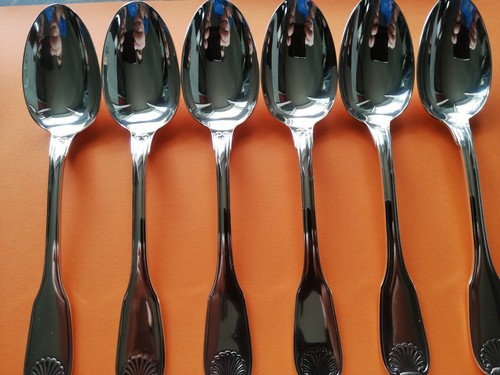 VENDOME Christofle Silver-plate entremets dessert salad spoons 6 6/8" / 17 cms - Picture 6 of 24