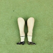 Antique Bisque Dollhouse Doll Legs, Marked 354, Elastic Fixing, 2.32" / 59mm