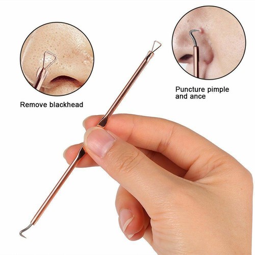 Blackhead Whitehead Remover Tool Comedone Spot Pimple Blemish Extractor Kit Set - Picture 12 of 12