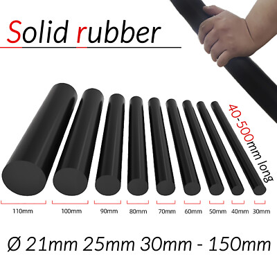 Barre Gomma Naturale Nera Barre Rotonde In Gomma Naturale Nera: Diametro 21- 150mm, Lunghezza 40-500mm, Perfette Per Fai Da Te, Scivoli E Materiali! Materiale Antiscivolo - Foto 3